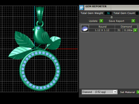 Circular pendant design 3D Print Model