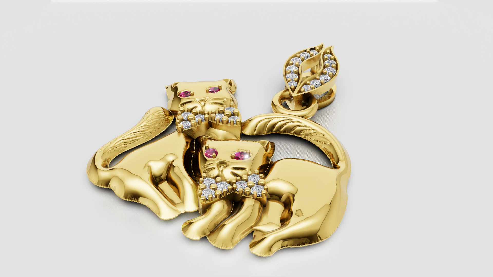 Cat pendant 3D Print Model .c4d .max .obj .3ds .fbx .stl .blend 