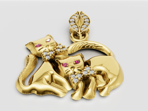 Cat pendant 3D 打印模型