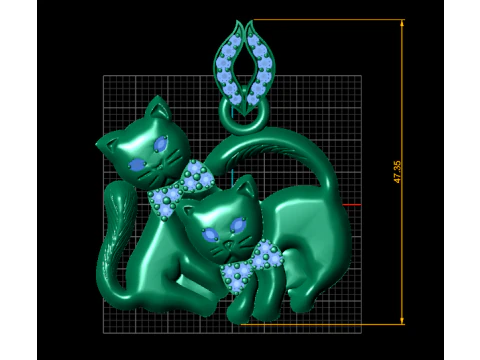 Cat pendant 3D Print Model
