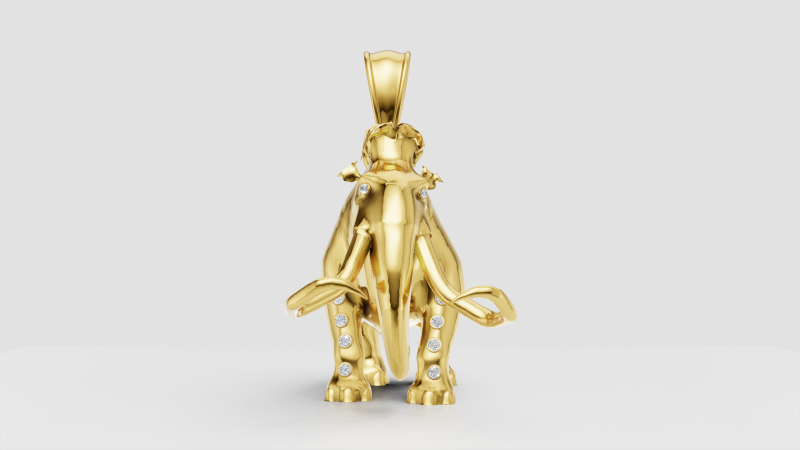 Mammoth pendant 3D Baskı Modeli .c4d .max .obj .3ds .fbx .stl .blend