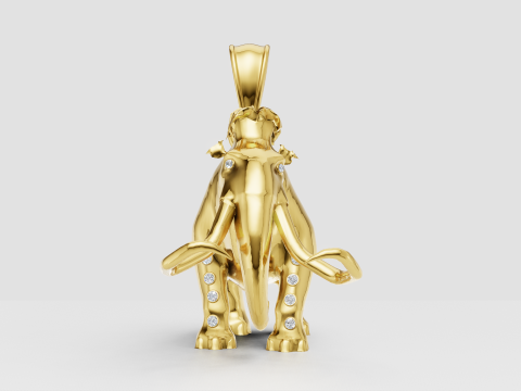 Mammoth pendant 3Dプリントモデル