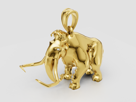 Mammoth pendant 3D Baskı Modeli