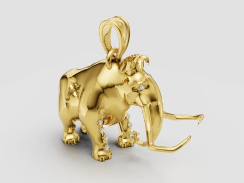 Mammoth pendant 3D Baskı Modeli