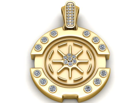 Gold pendant Modèles 3D en vedette