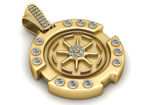 Gold pendant 3D Print Model