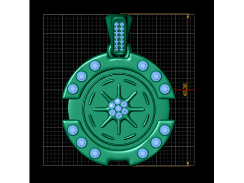 Gold pendant 3D 프린트 모델