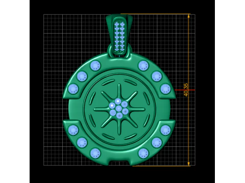 Gold pendant 3D Print Model
