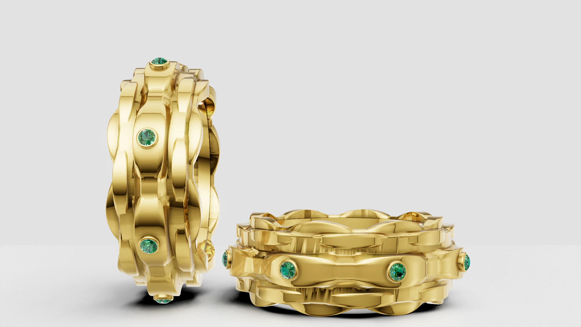 Chain link ring 3D Print Model .c4d .max .obj .3ds .fbx .stl .blend