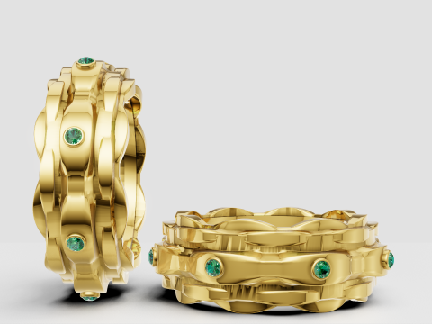 Chain link ring 3D Print Model