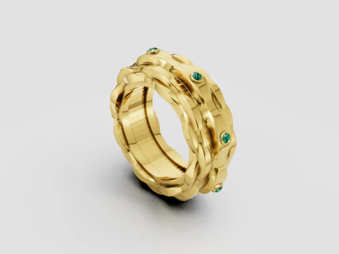 Chain link ring 3D Print Model