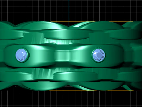 Chain link ring 3D Print Model