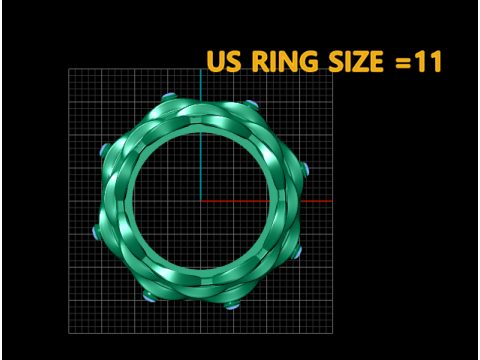 Chain link ring 3D 프린트 모델