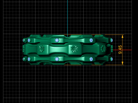 Floral gear ring 3D Print Model
