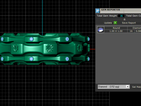 Floral gear ring 3D Print Model