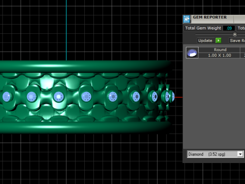 Honeycomb gold ring Modello di stampa 3D
