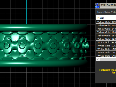 Honeycomb gold ring Modello di stampa 3D