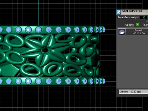 Gold floral ring 3D Baskı Modeli