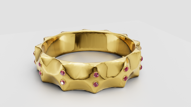 Textured gold ring 3D-printmodel .c4d .max .obj .3ds .fbx .stl .blend