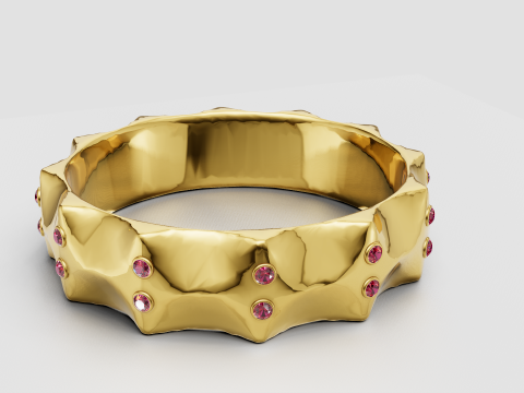 Textured gold ring 3D Print Model