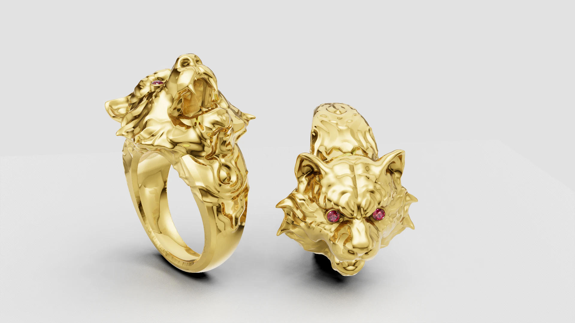 Lion head ring 3D Print Model .c4d .max .obj .3ds .fbx .stl .blend