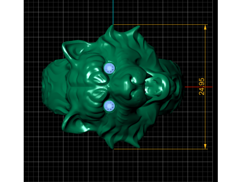 Lion head ring 3D 打印模型