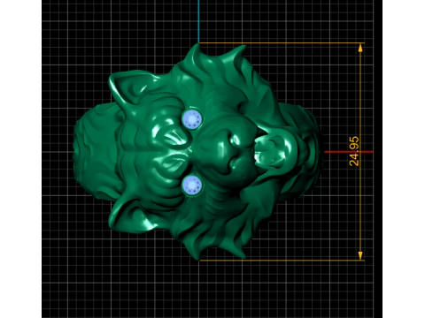 Lion head ring 3D Print Model