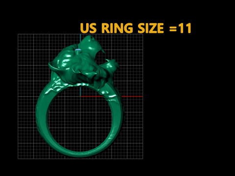 Lion head ring 3D 打印模型