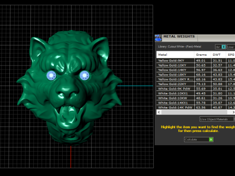Lion head ring 3D 打印模型