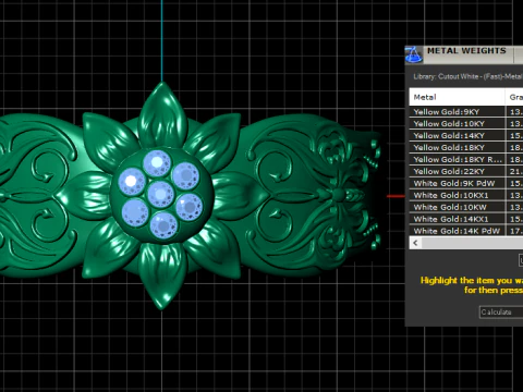 Floral gold ring 3D Print Model
