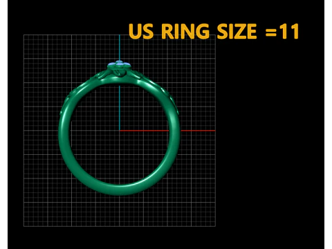 Floral gold ring 3D Print Model