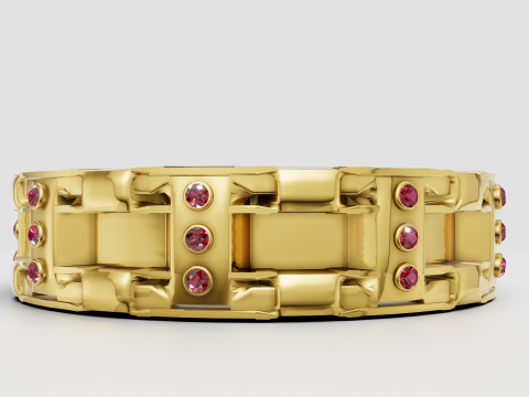 Gold link bracelet 3Dプリントモデル