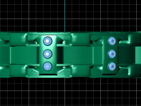 Gold link bracelet 3D Print Model