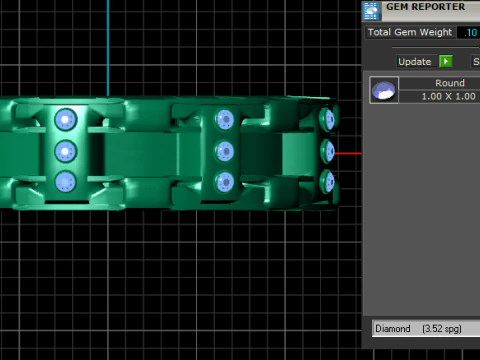 Gold link bracelet 3D Print Model