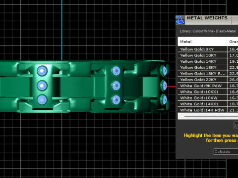 Gold link bracelet 3D Print Model