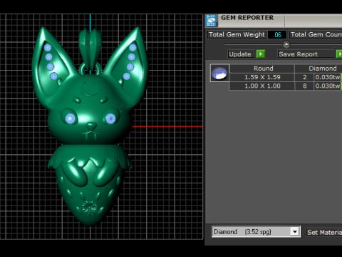 Creature charm pendant 3Dプリントモデル