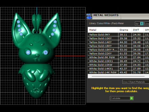 Creature charm pendant 3Dプリントモデル
