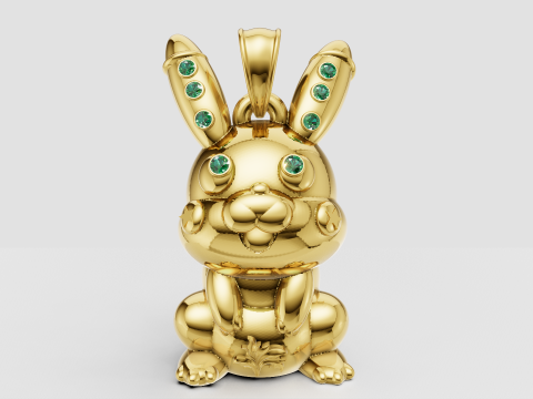 Robot bunny pendant 3D 打印模型