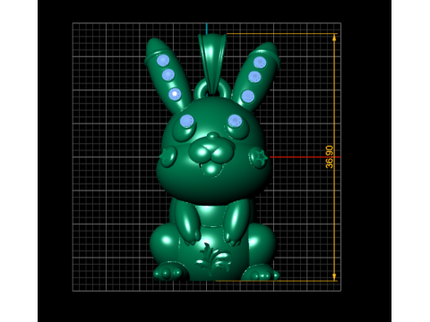 Robot bunny pendant 3D 打印模型