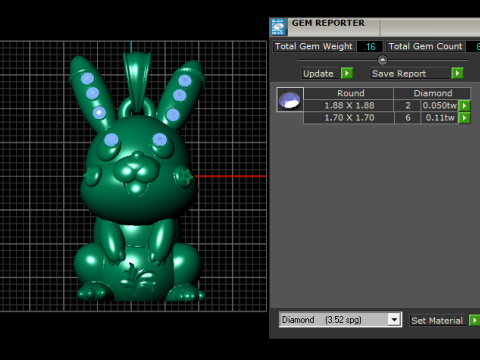 Robot bunny pendant 3D 打印模型