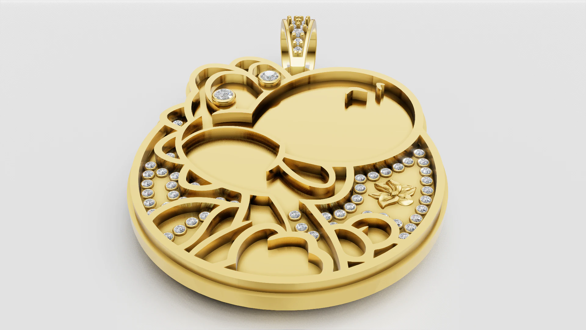Character outline pendant 3D Print Model .c4d .max .obj .3ds .fbx .stl .blend 