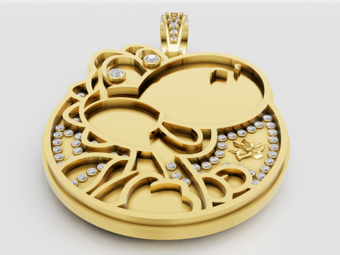 Character outline pendant 3D Print Model