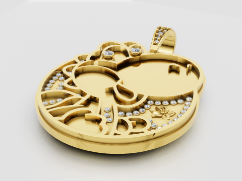 Character outline pendant 3D-Druckmodell