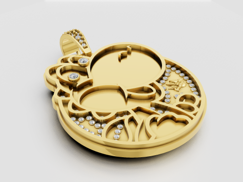 Character outline pendant 3D-Druckmodell