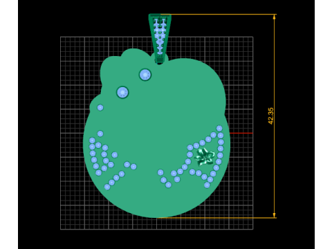 Character outline pendant 3D-Druckmodell