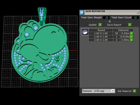 Character outline pendant 3D-Druckmodell