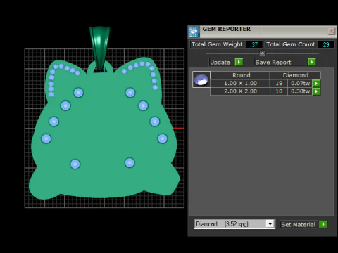 Gold cat pendant 3D Print Model