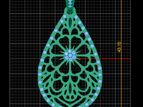 Emerald pendant 3D Print Model