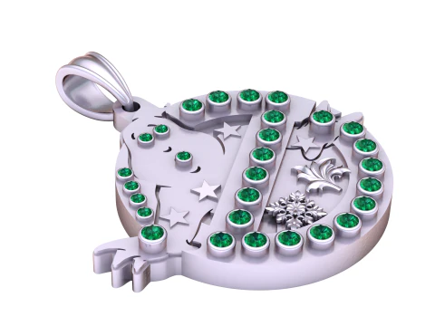 Face Gold Pendant 3D Print Model