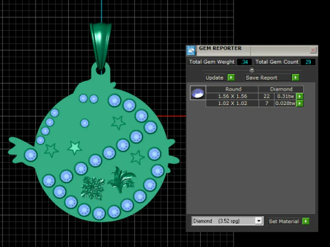 Face Gold Pendant 3D Print Model
